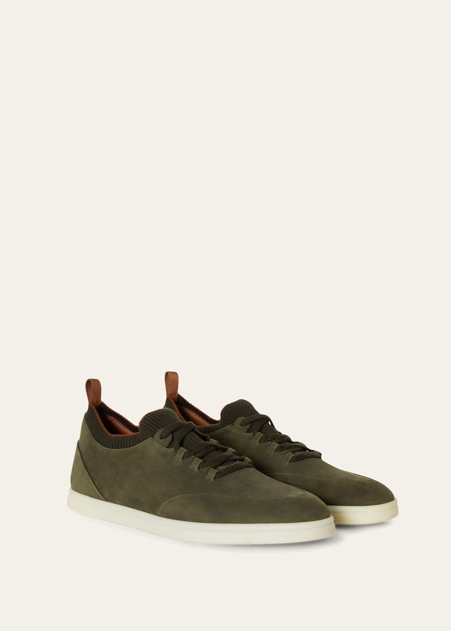 Soho Walk calfskin sneakers, very dark green
