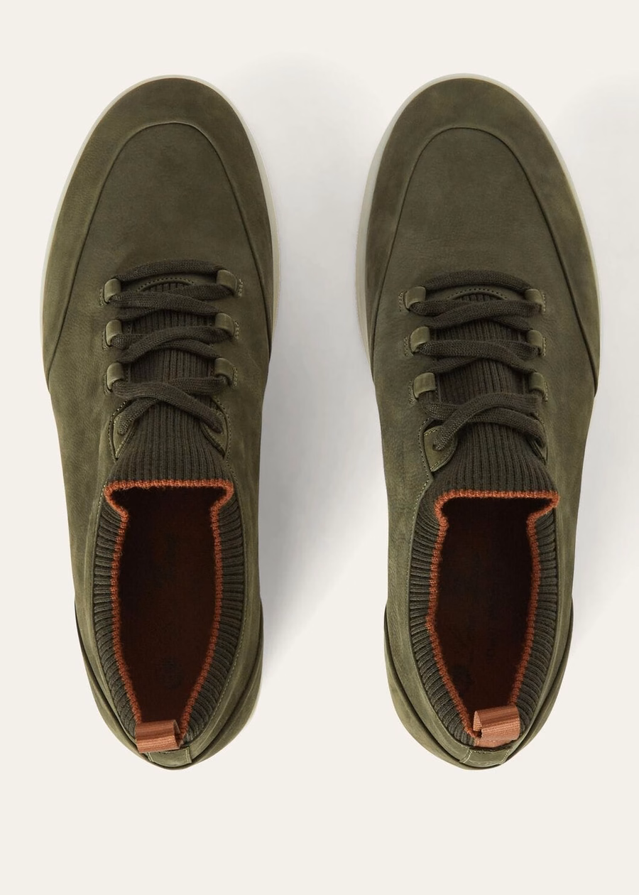 Soho Walk calfskin sneakers, very dark green