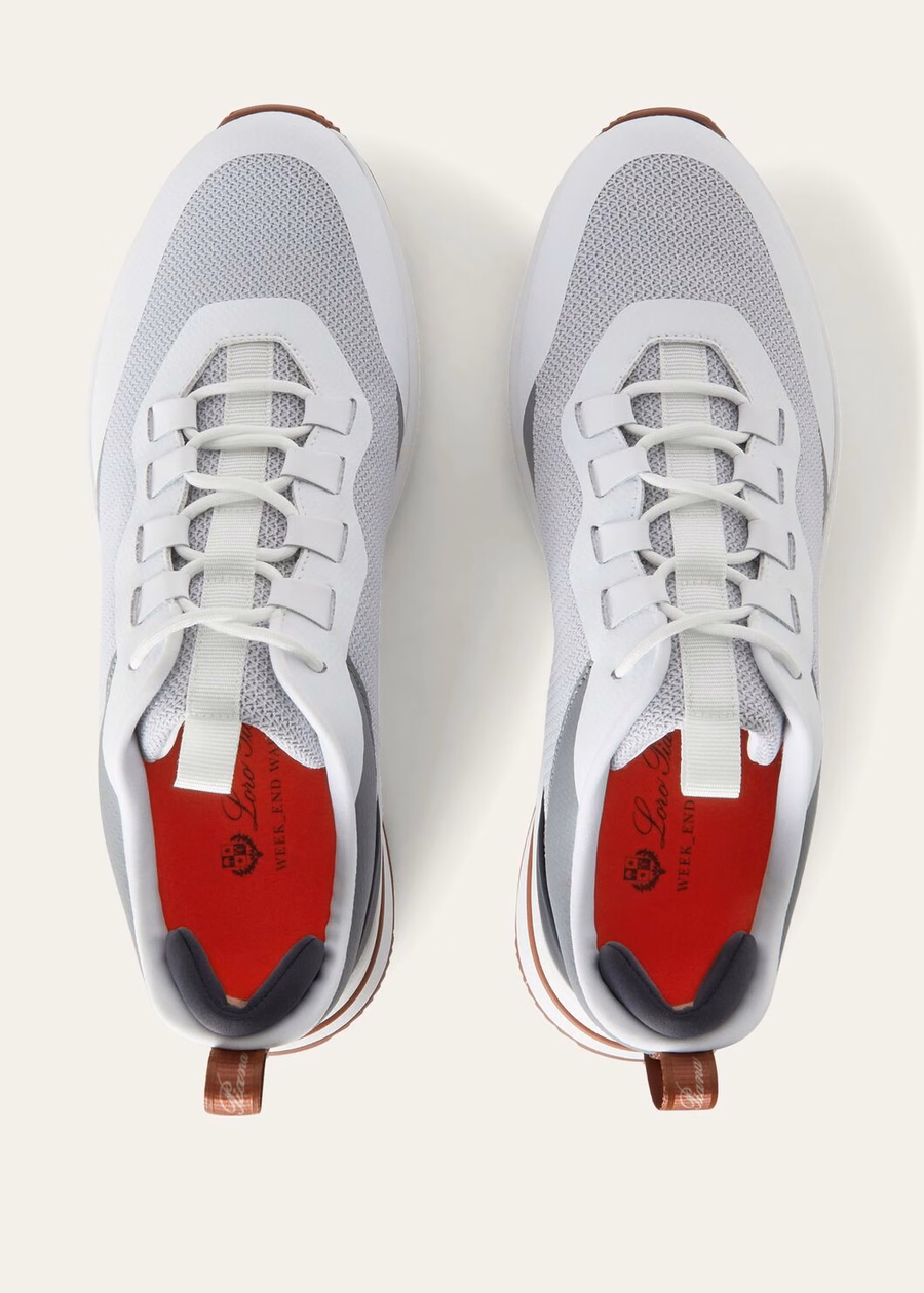 Weekend walking sneakers, microfiber, Frost grey