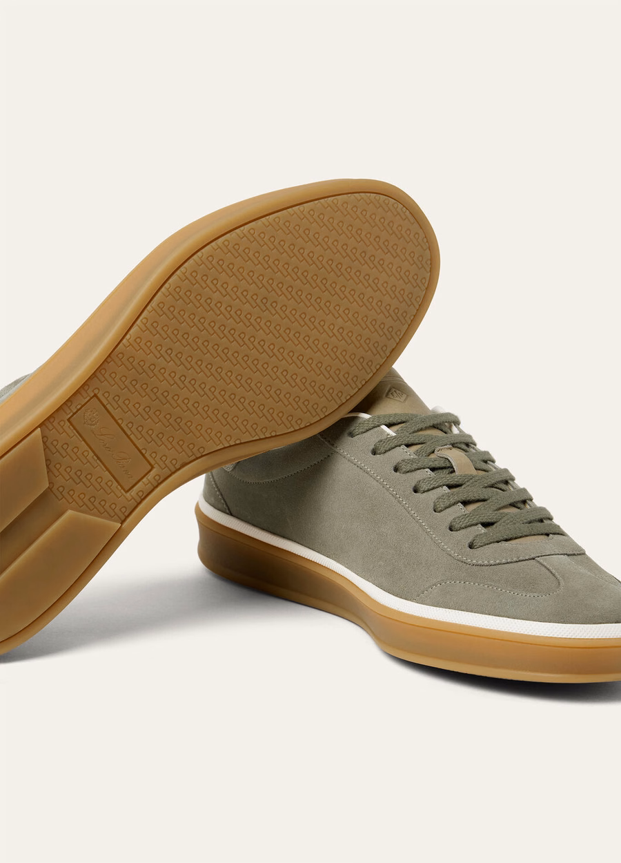 Tennis Walk Sneaker Suede Calf Split Army Grey