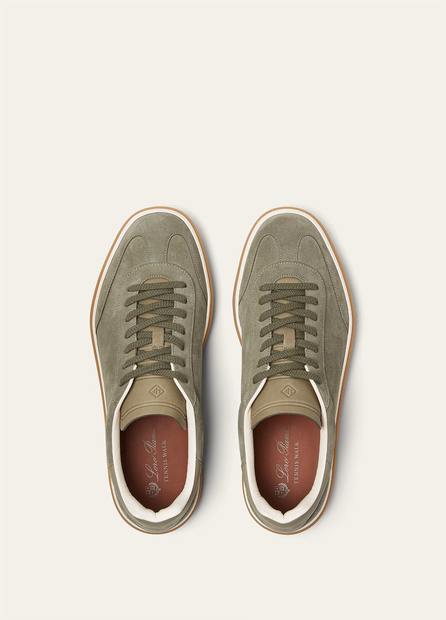 Tennis Walk Sneaker Suede Calf Split Army Grey