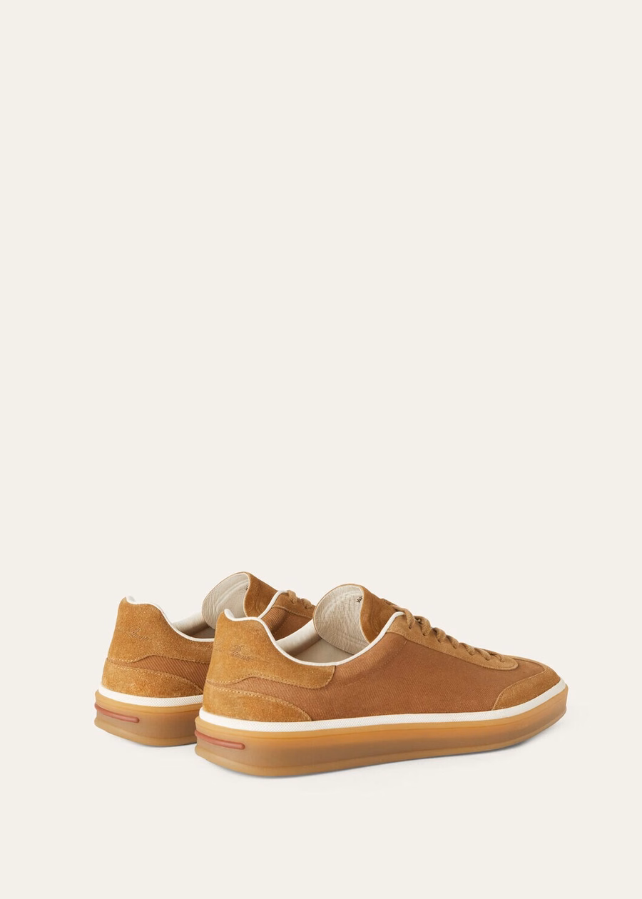 Tennis Walk Sneaker Suede Calf Split Whiskey