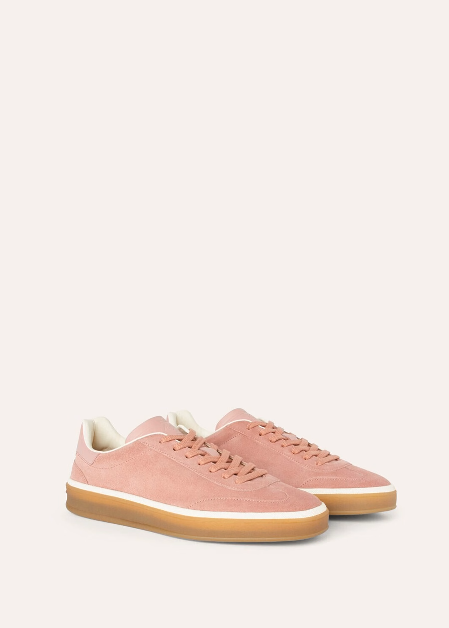 Tennis Walk Tennis Calf Split suede leather CHERRY FLOWER