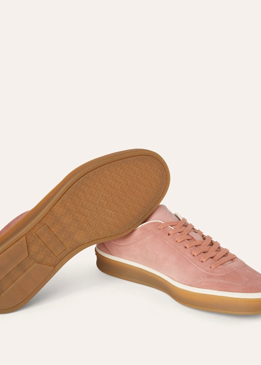 Tennis Walk Tennis Calf Split suede leather CHERRY FLOWER