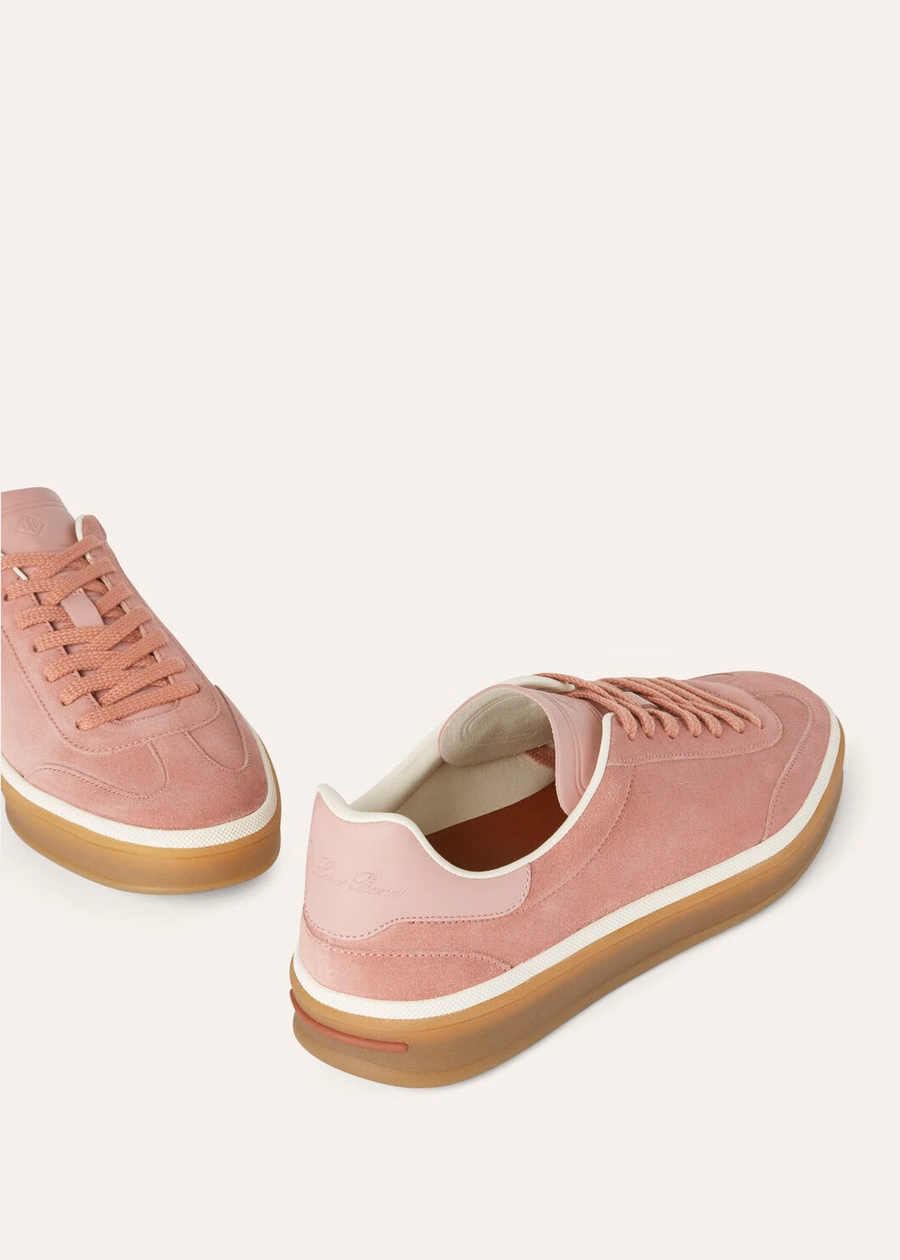 Tennis Walk Tennis Calf Split suede leather CHERRY FLOWER