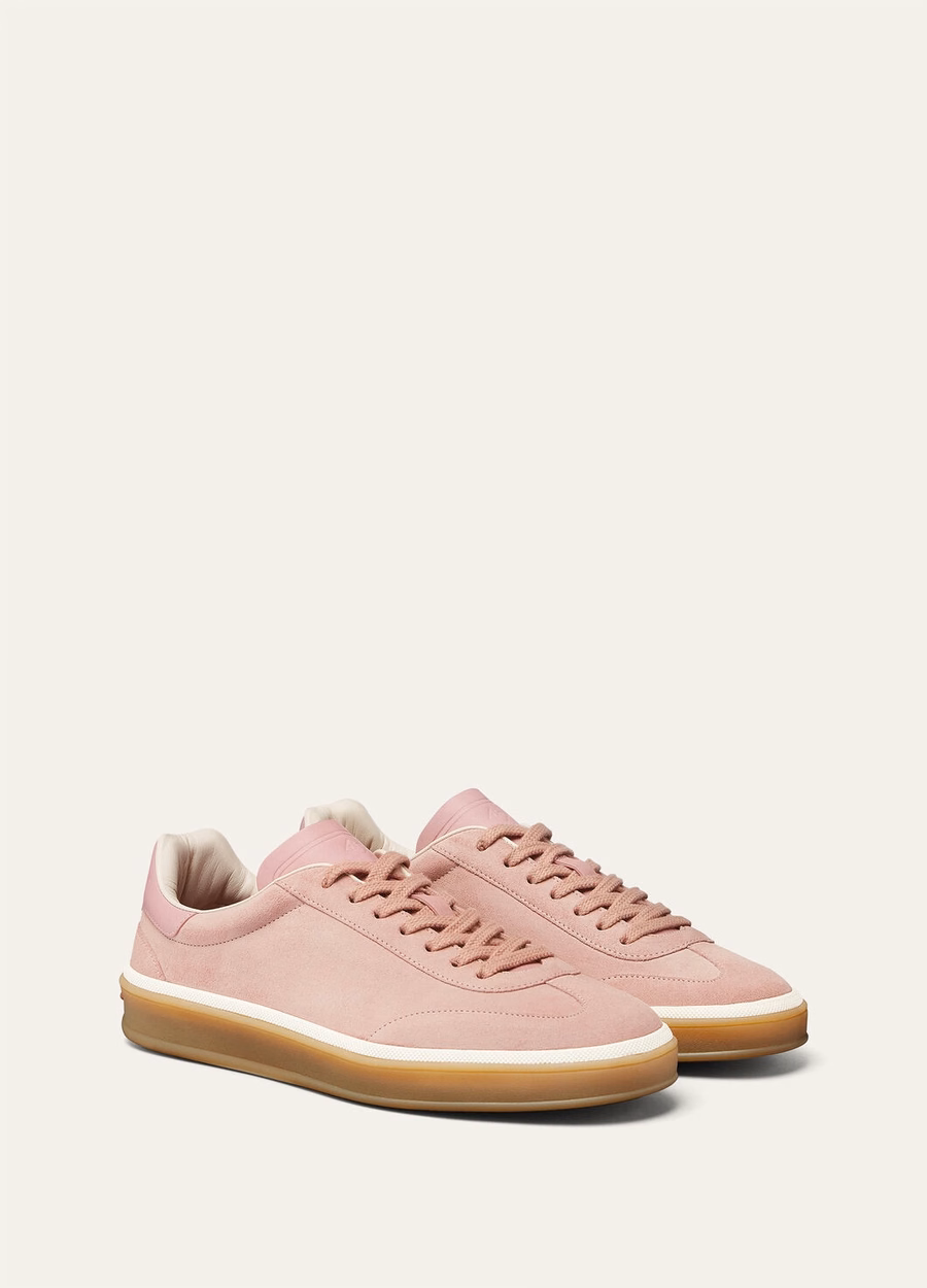 Tennis Walk Sneaker Suede Calf Split Summer Pink