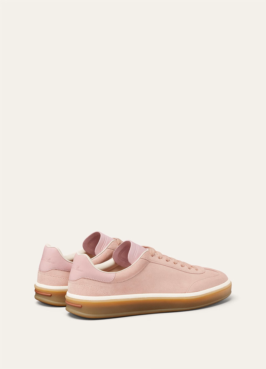 Tennis Walk Sneaker Suede Calf Split Summer Pink