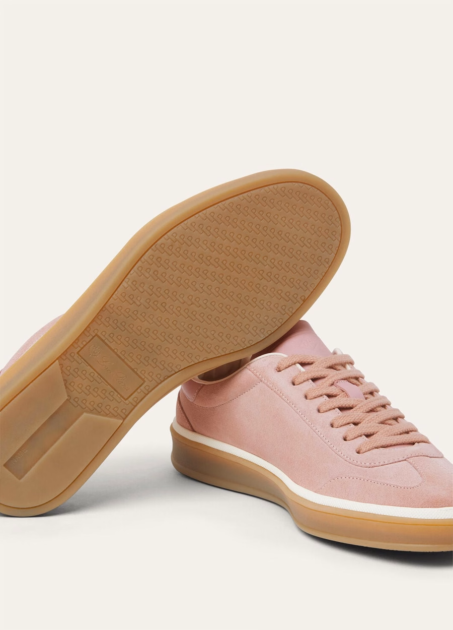 Tennis Walk Sneaker Suede Calf Split Summer Pink