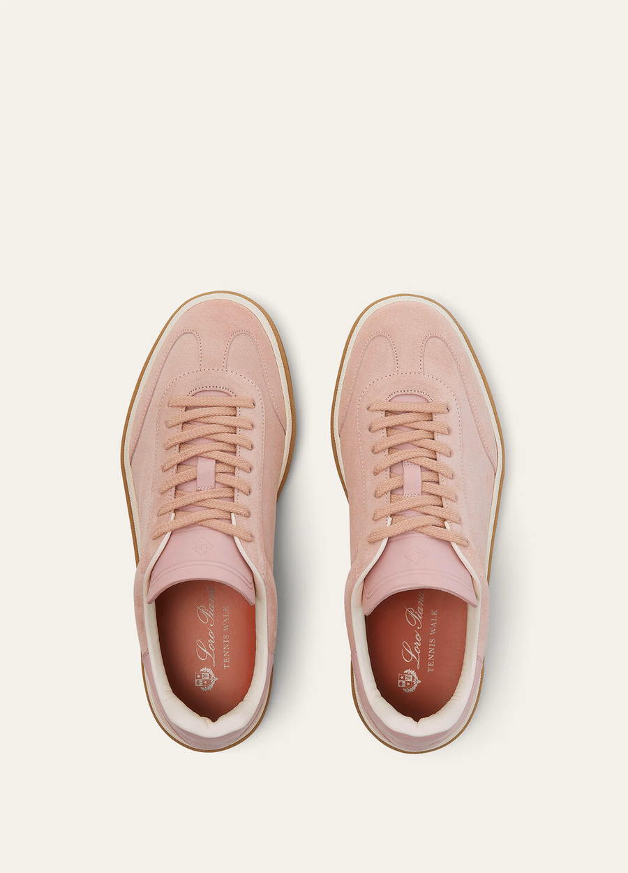 Tennis Walk Sneaker Suede Calf Split Summer Pink