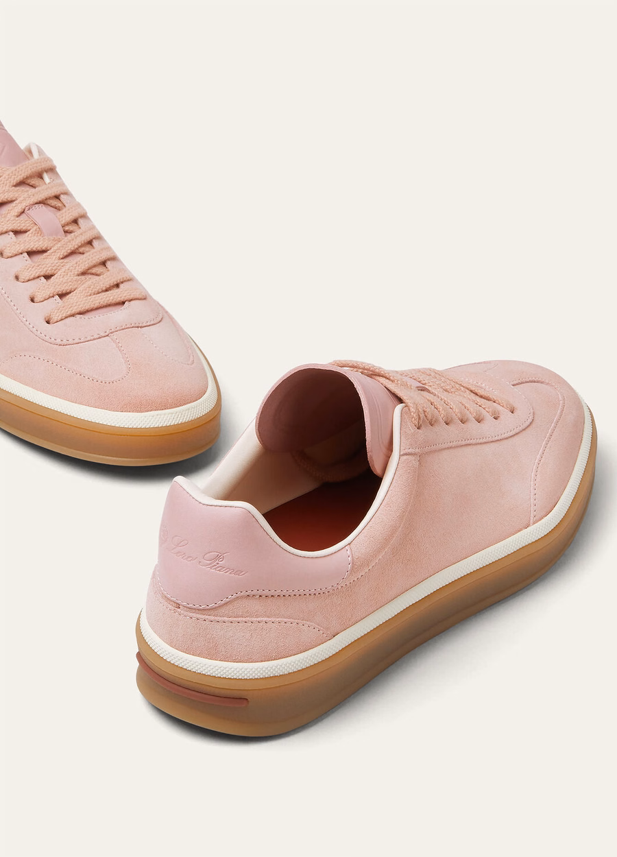 Tennis Walk Sneaker Suede Calf Split Summer Pink
