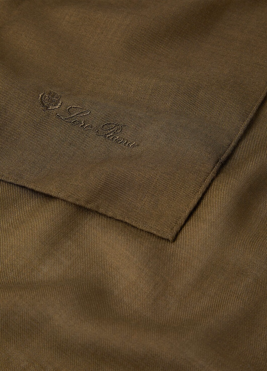 Signature Wool Silk Cashmere Scarf Fern Meadow
