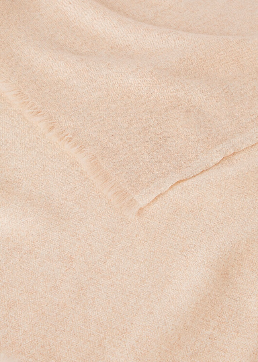 Stardust Stole Silk Cashmere Blushing Beige Chiné