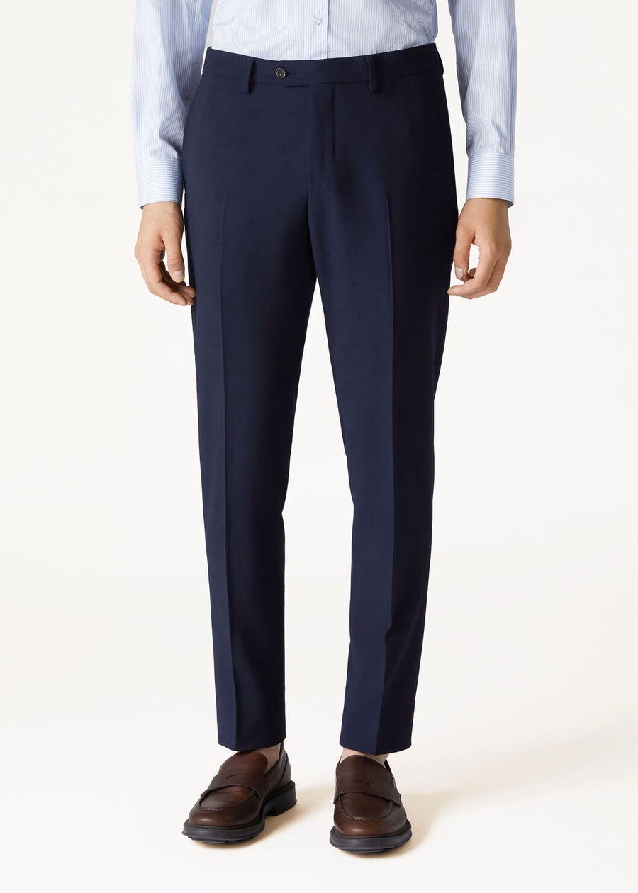 International Virgin Wool Suit Navy Blue