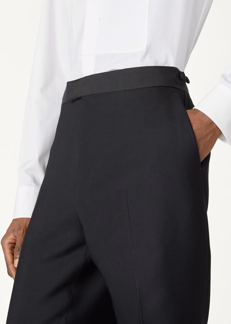 International Suit Silk Virgin Wool Black