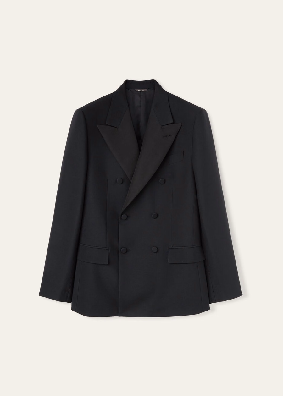 International Suit Silk Virgin Wool Black