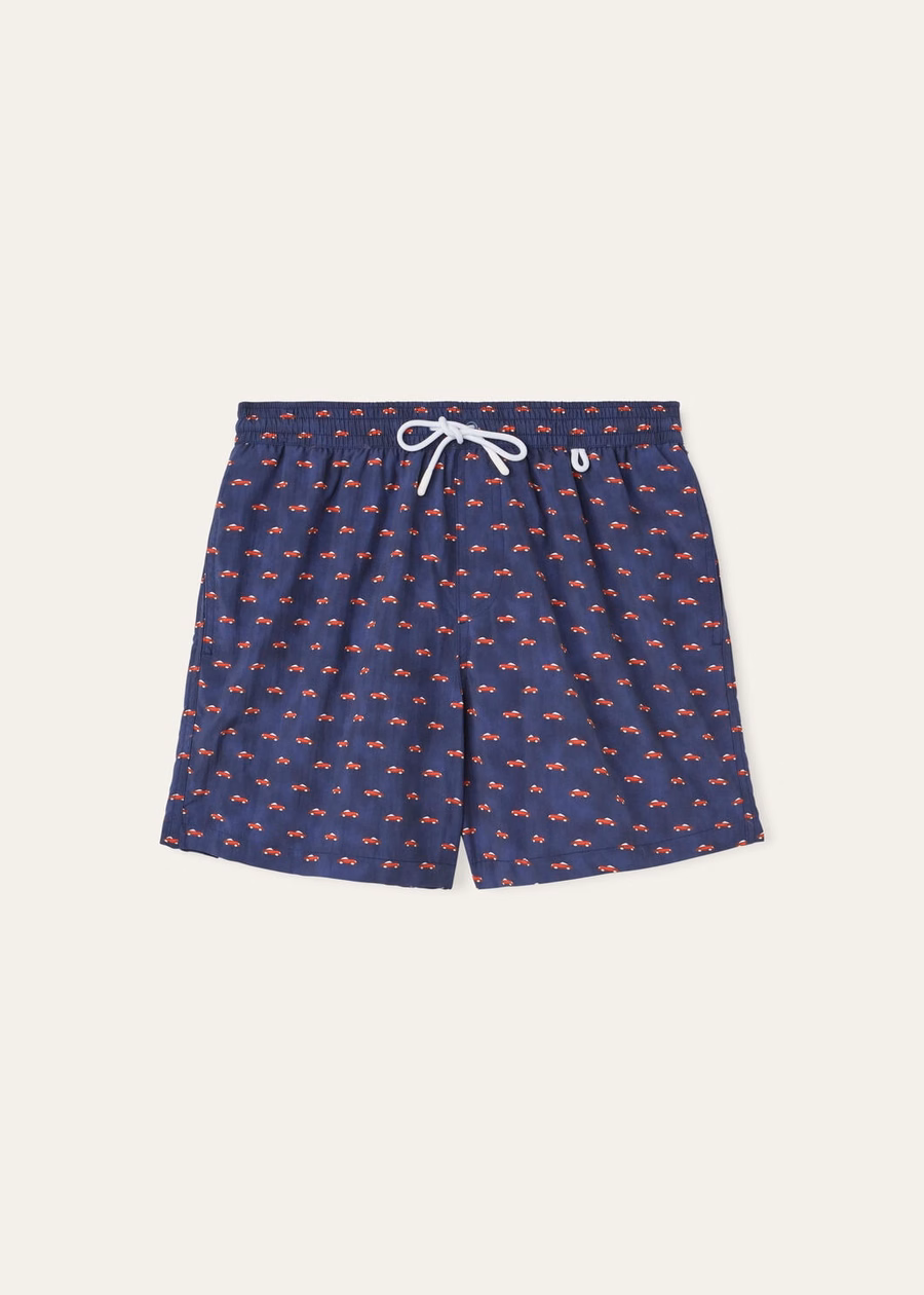 Bay Microfiber Bathing Trunk Pepper Blue