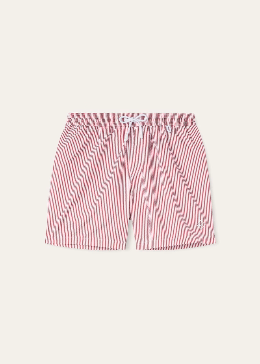 Bay Microfiber Strawberry Stripes Swim Shorts