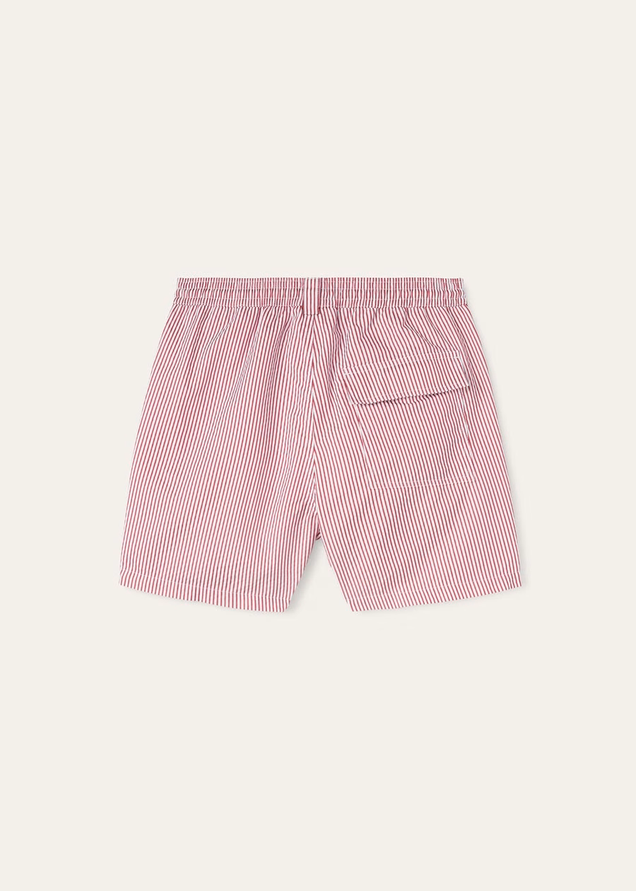 Bay Microfiber Strawberry Stripes Swim Shorts