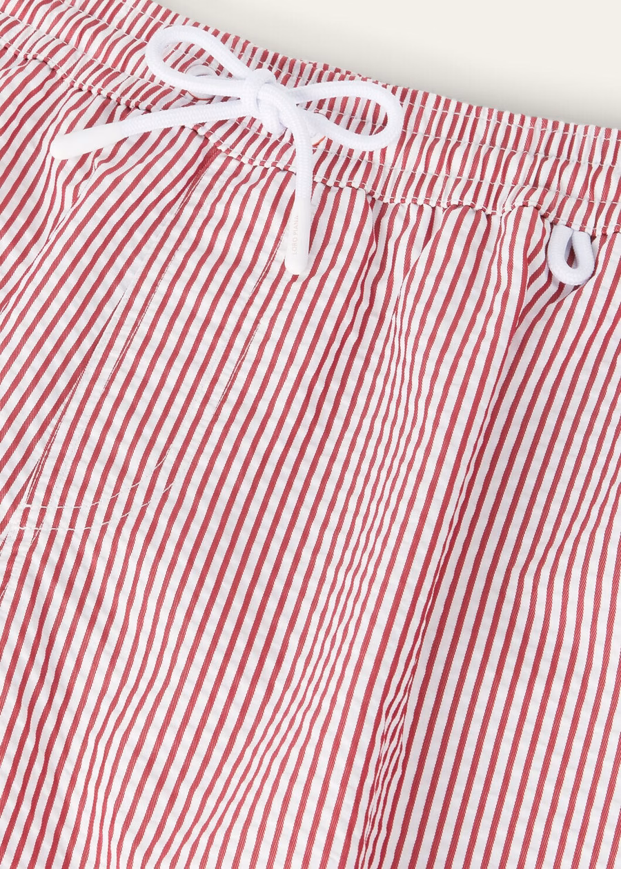 Bay Microfiber Strawberry Stripes Swim Shorts