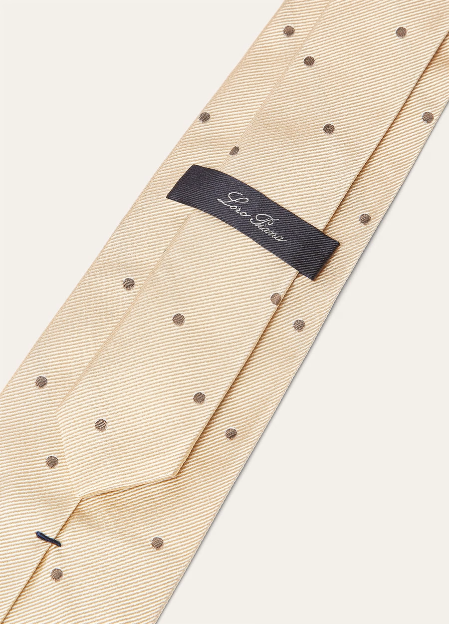 My Spots Silk Antique Yellow/Brown Polka Dot tie