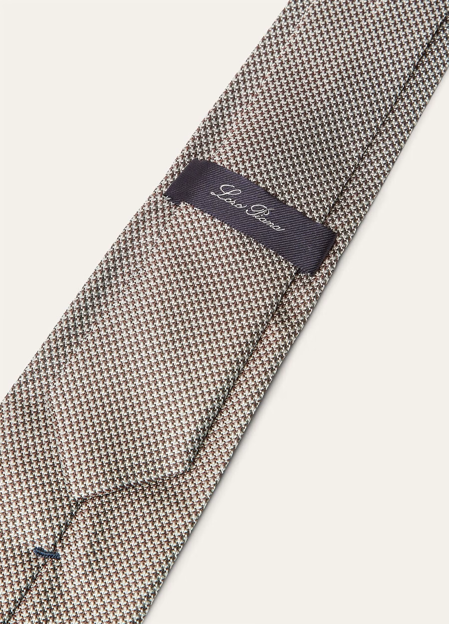 Yale Silk Silver Tie White/Ivory/Burgundy