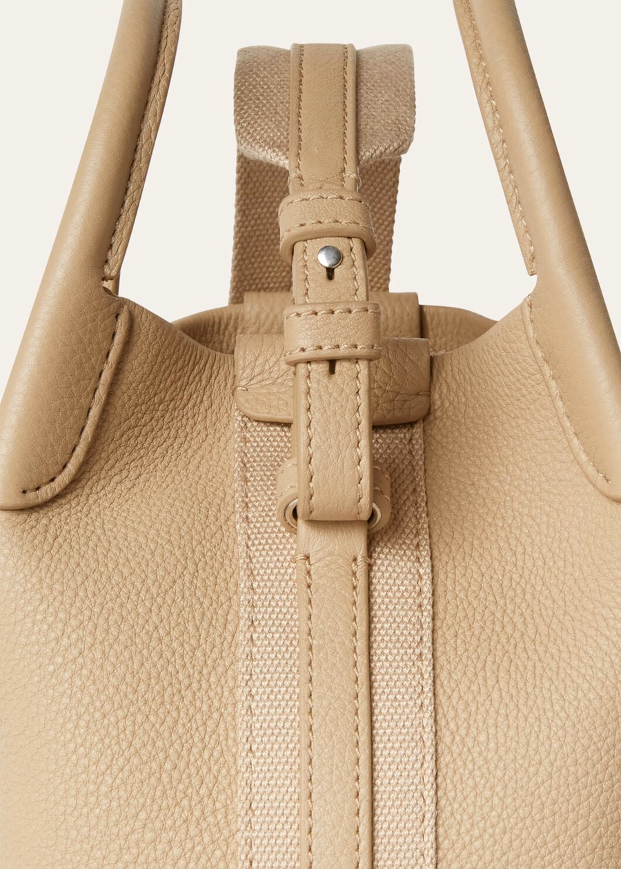 Micro Bale Bag Grained Calfskin LIGHT MASTIC/ANTQ SLVR
