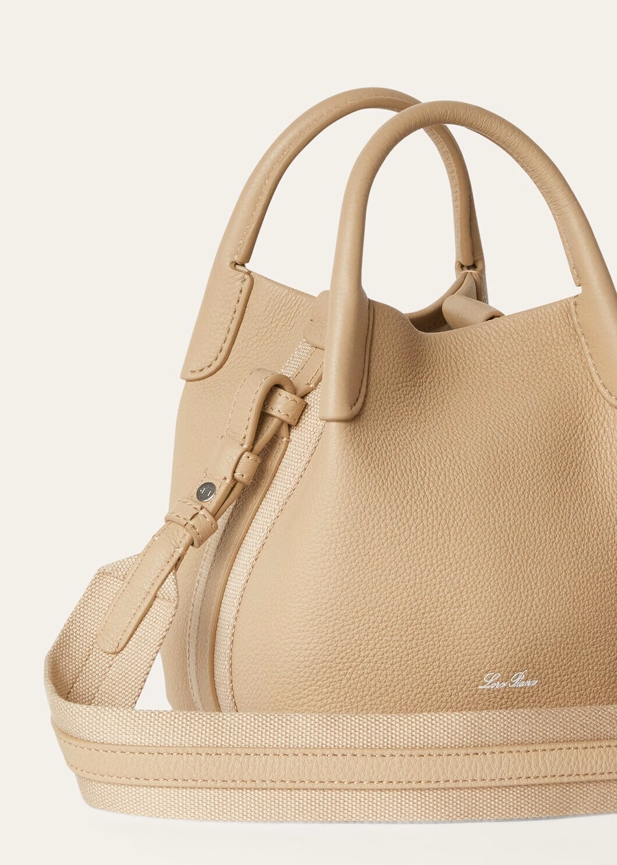 Micro Bale Bag Grained Calfskin LIGHT MASTIC/ANTQ SLVR