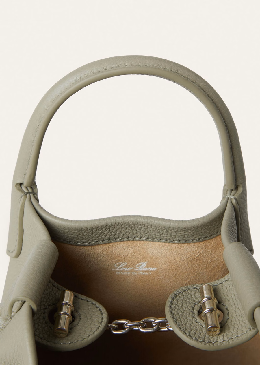 Micro Bale Bag Light Wasabi Grained Calfskin