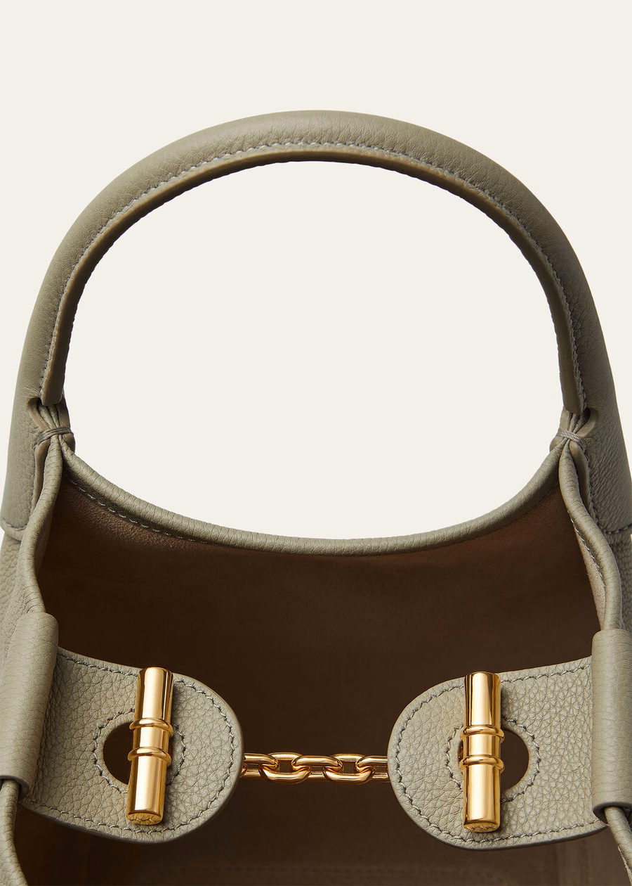 Bale Small Bag Grained Calfskin Dried Tarragon/Sun Gold