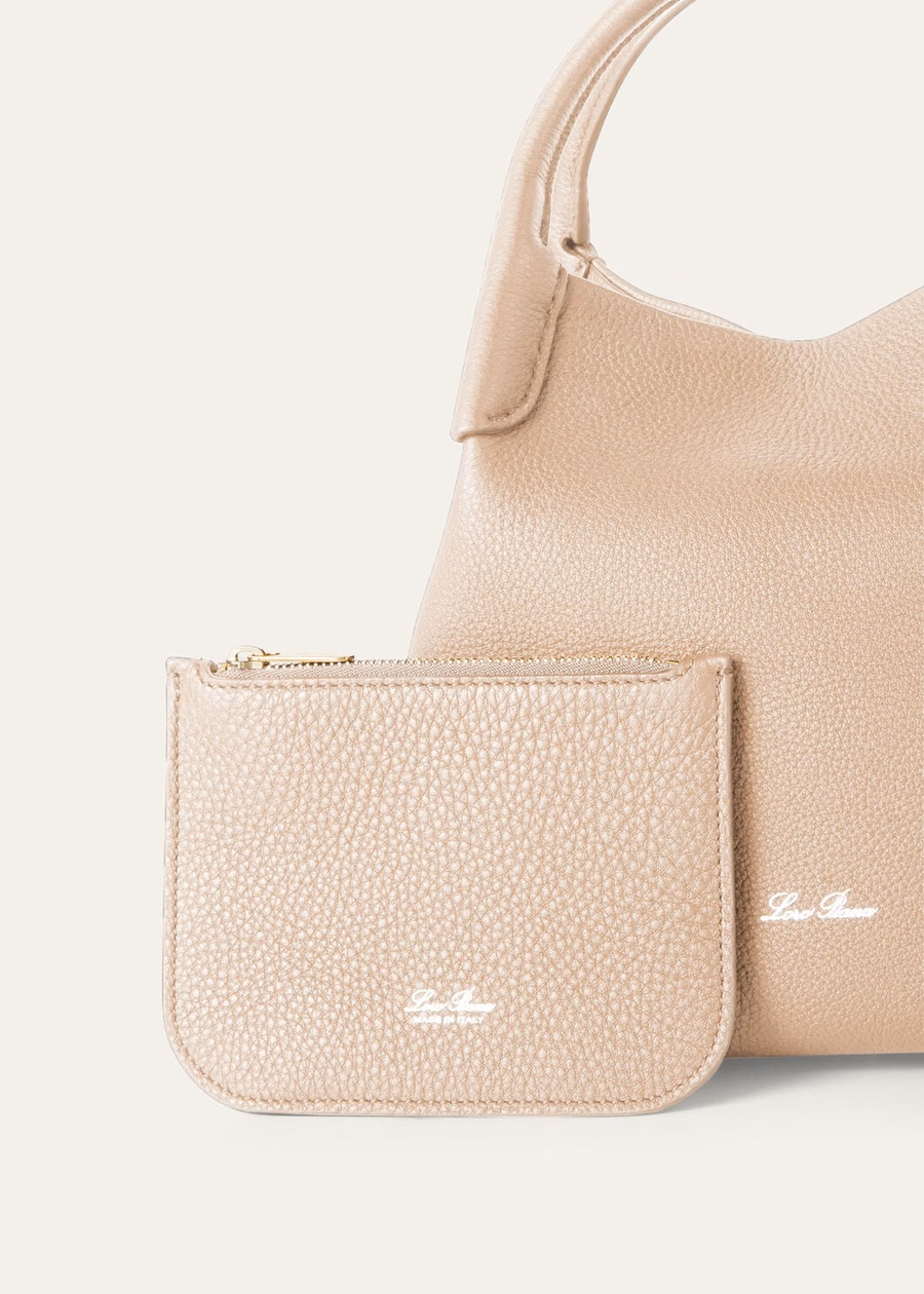 Small Bale Bag Grained Calfskin Cream Honey/Sun Gold