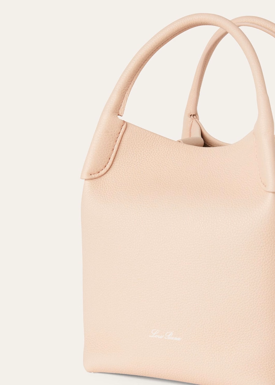 Small Bale bag in Candoglia marble grained calfskin