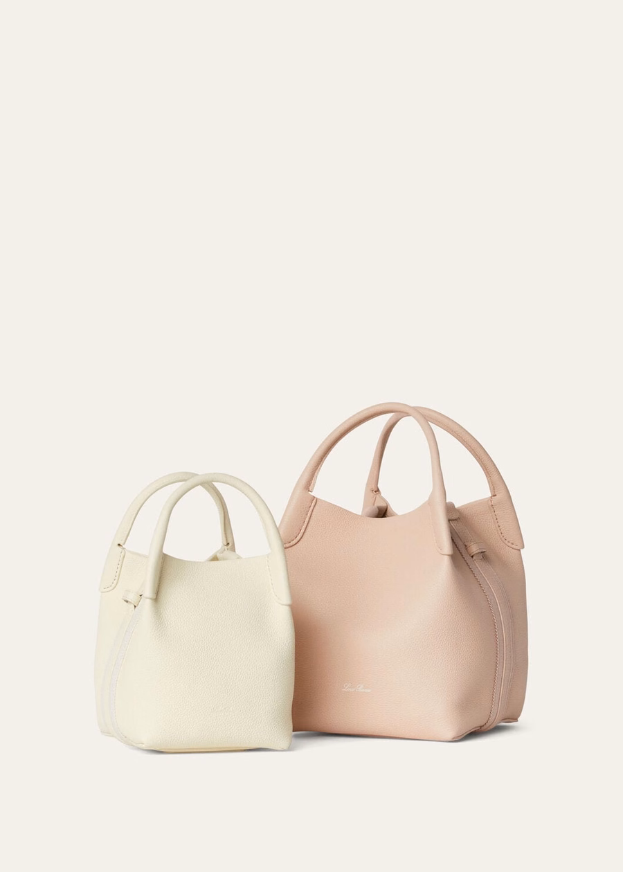 Small Bale bag in Candoglia marble grained calfskin