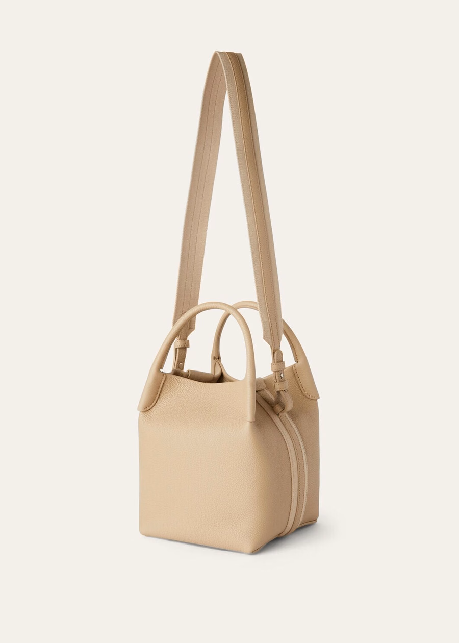 Small Bale Bag Grained Calfskin LIGHT MASTIC/ANTQ SLVR