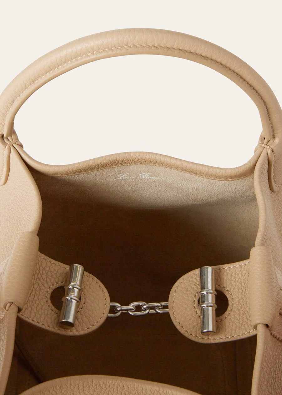 Small Bale Bag Grained Calfskin LIGHT MASTIC/ANTQ SLVR