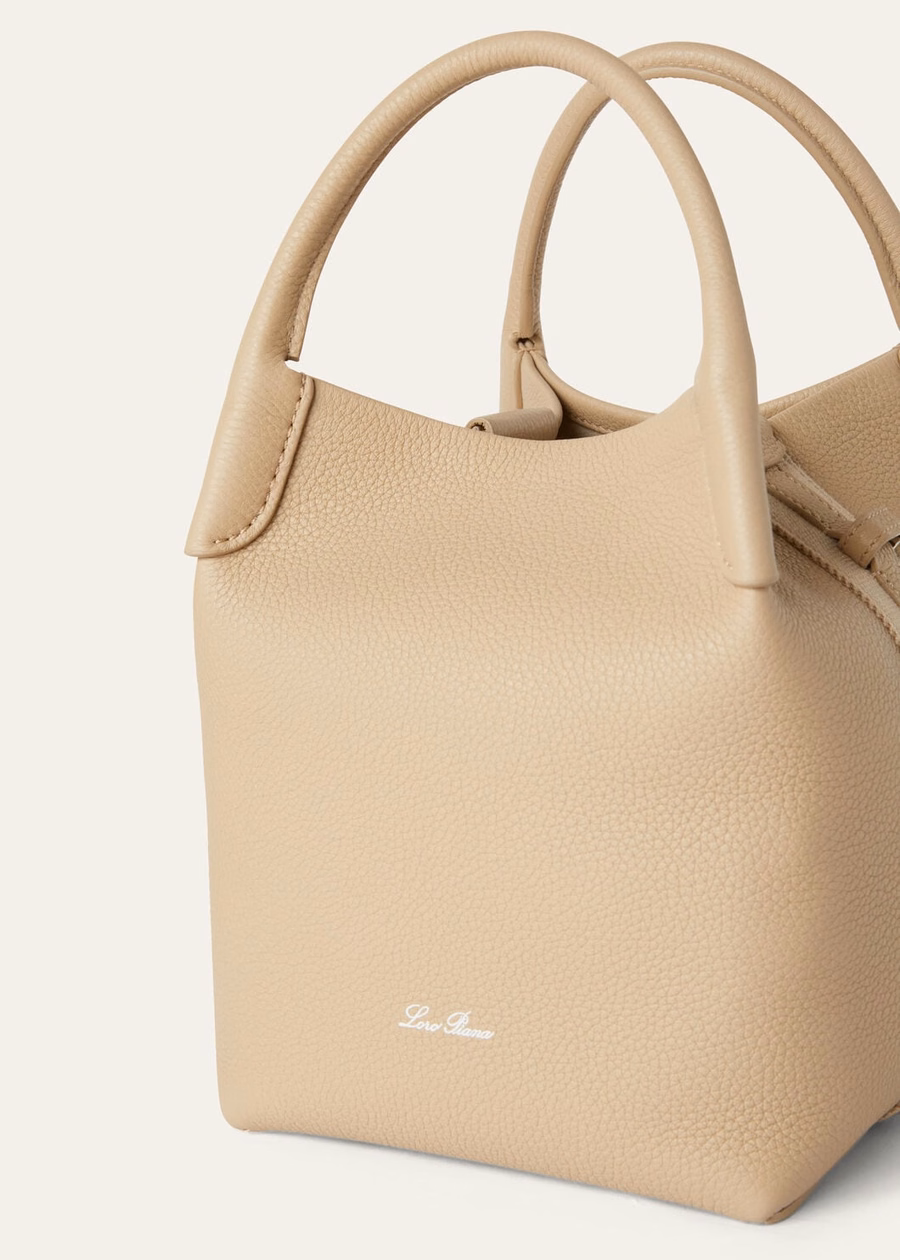 Small Bale Bag Grained Calfskin LIGHT MASTIC/ANTQ SLVR