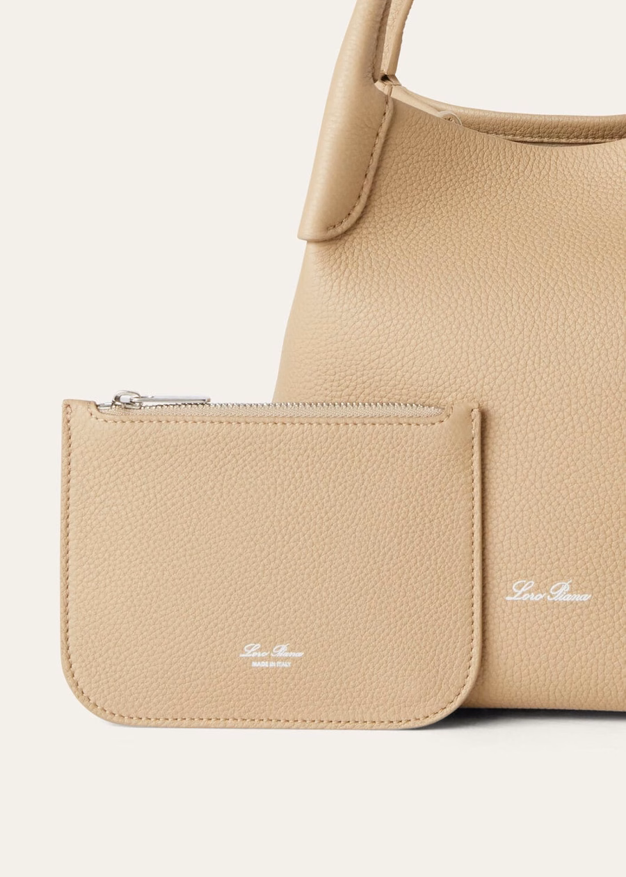 Small Bale Bag Grained Calfskin LIGHT MASTIC/ANTQ SLVR