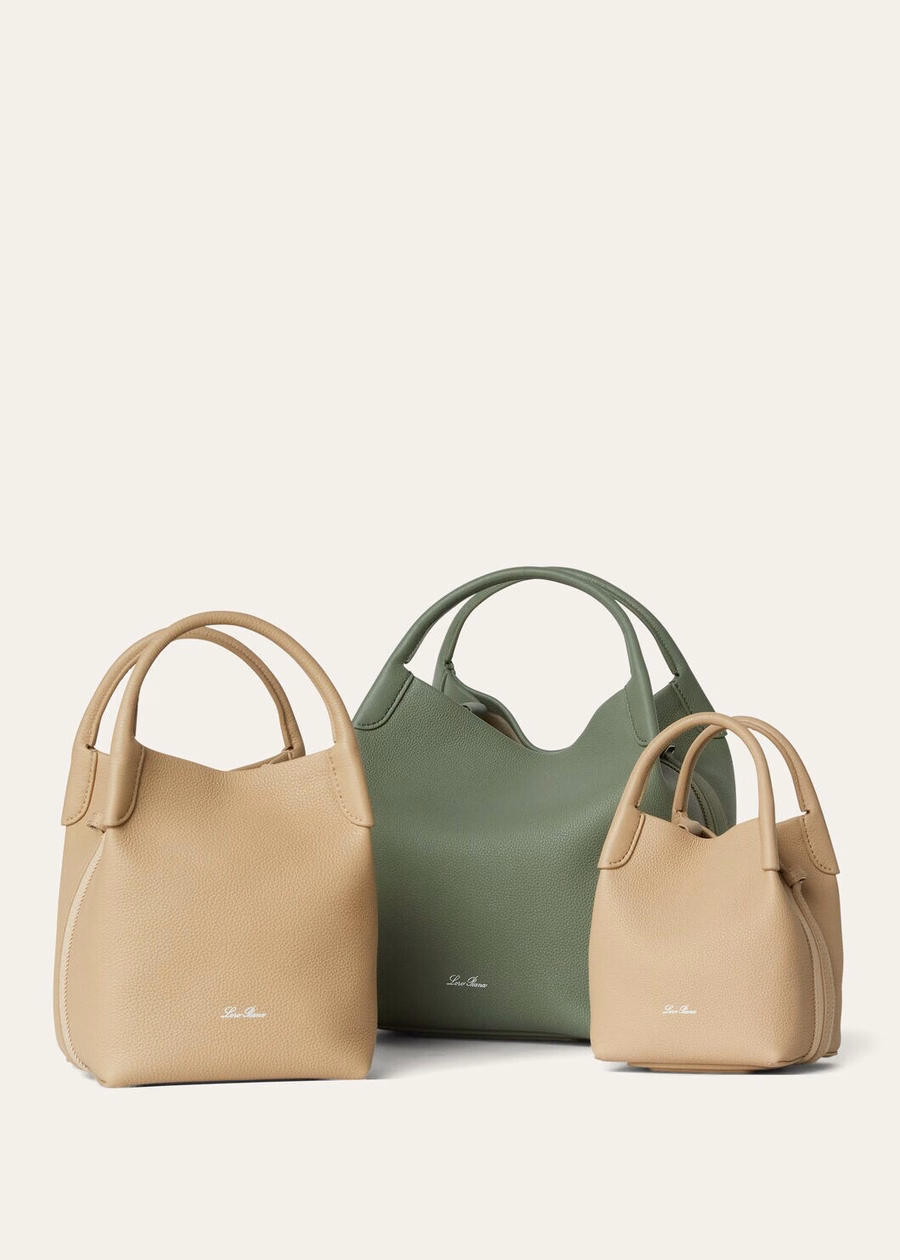 Small Bale Bag Grained Calfskin LIGHT MASTIC/ANTQ SLVR