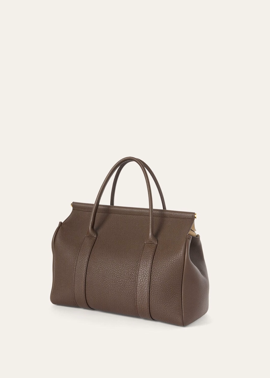 Loom Bag L32 Grained Calfskin Dark Chocolate Licorice/Sun Gold