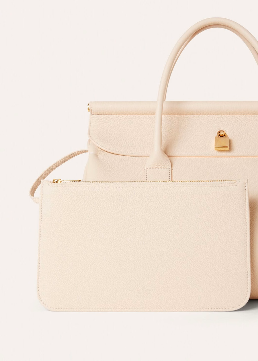 Loom Bag L32 Grained Calfskin Cream Honey/Sun Gold