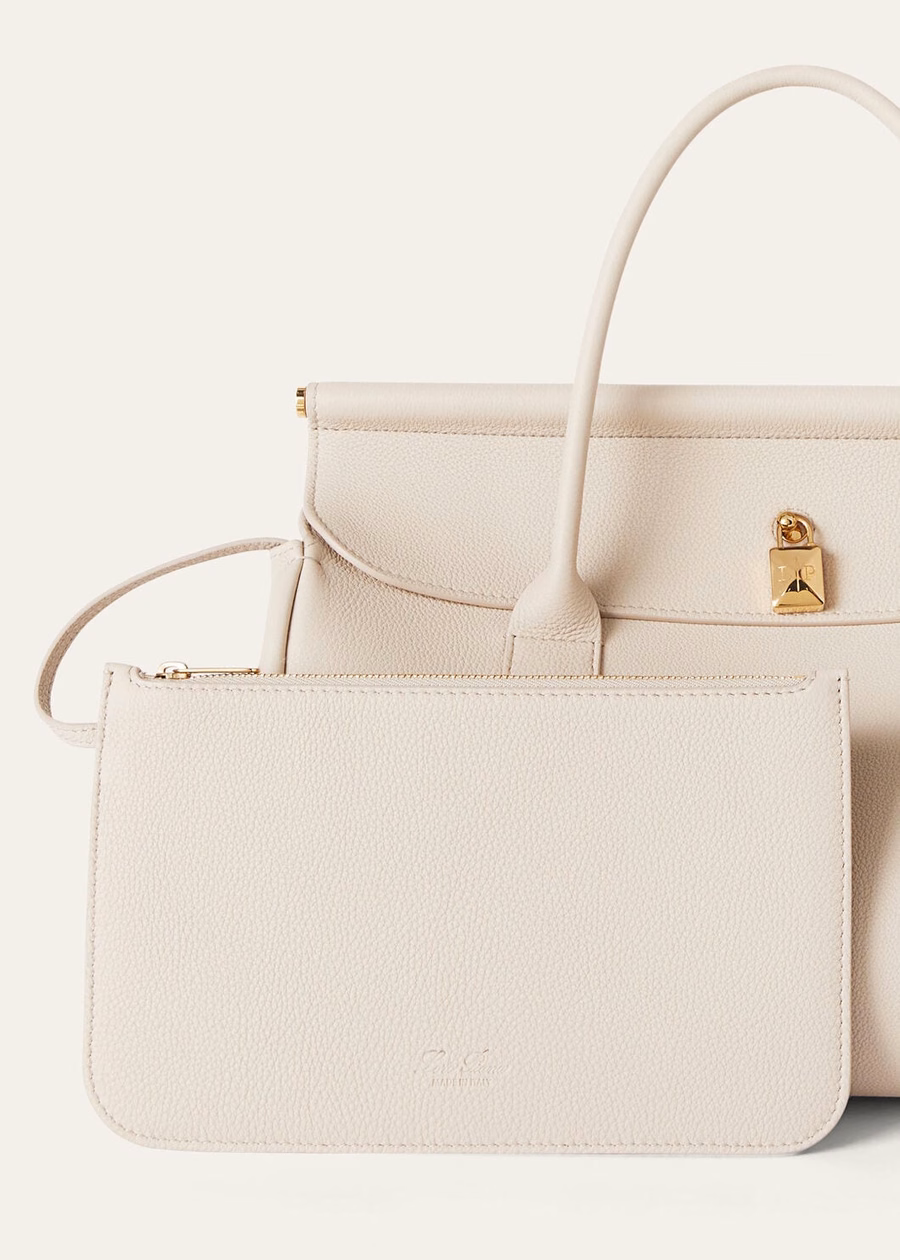Loom Bag L32 Light Travertine/Sun Gold Grained Calfskin