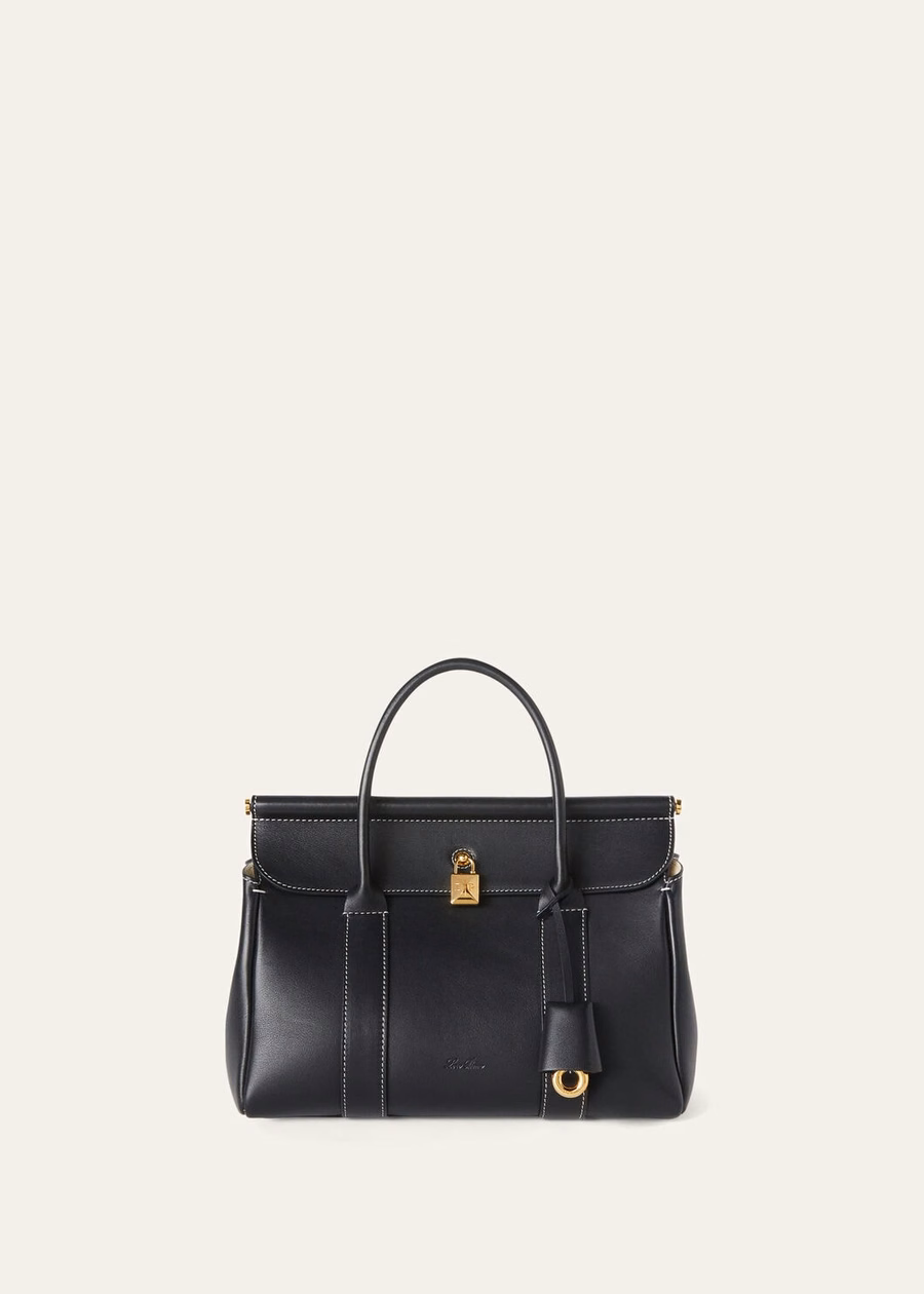 Loom L25 Bag Black Calfskin/Sun Gold
