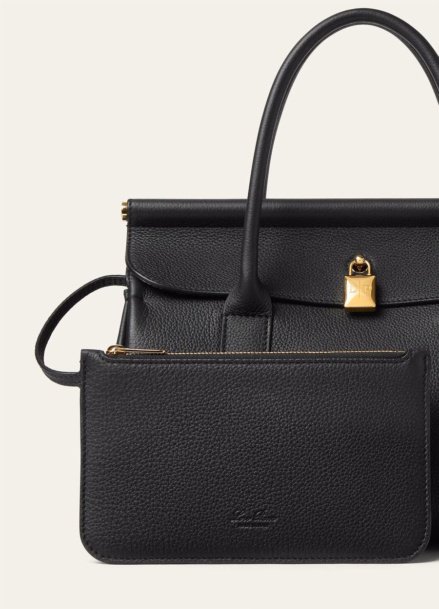 Loom L25 Bag Black Calfskin/Sun Gold