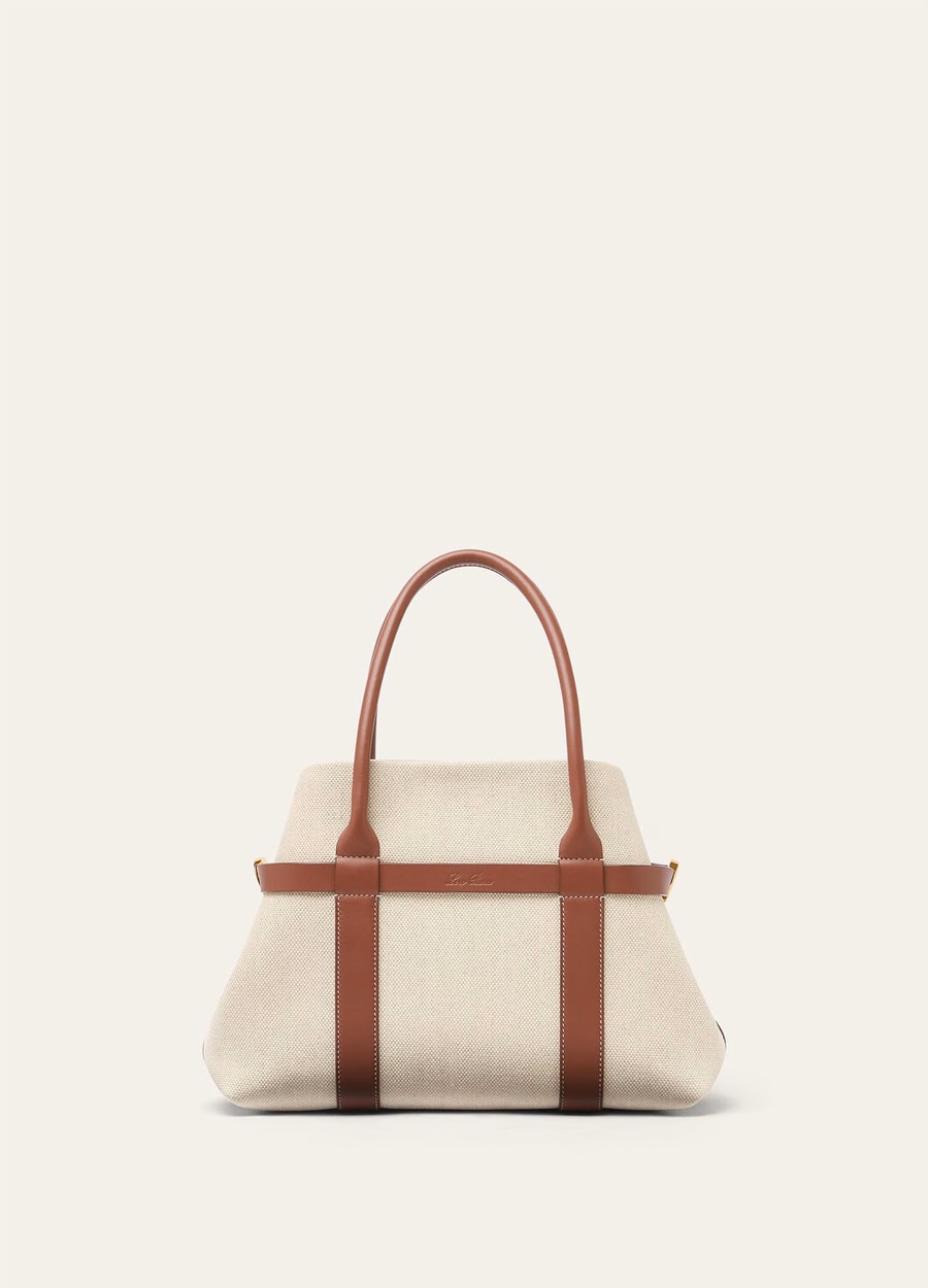 Small Cotton Shopper Bag Natural/Caramel Sugar/Sun Gold