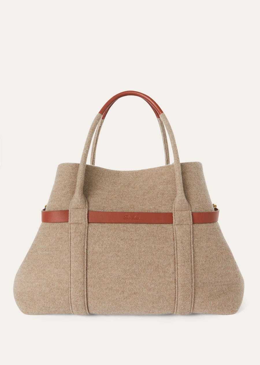 Large Shopper Cuff Natural Brown Cashmere/Deep Kummel/Sun Gold