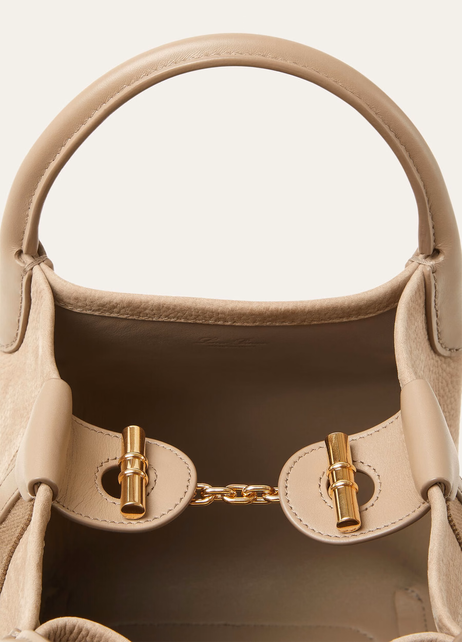 Mic Bale Bag Calfskin Fume Taupe/Sun Gold