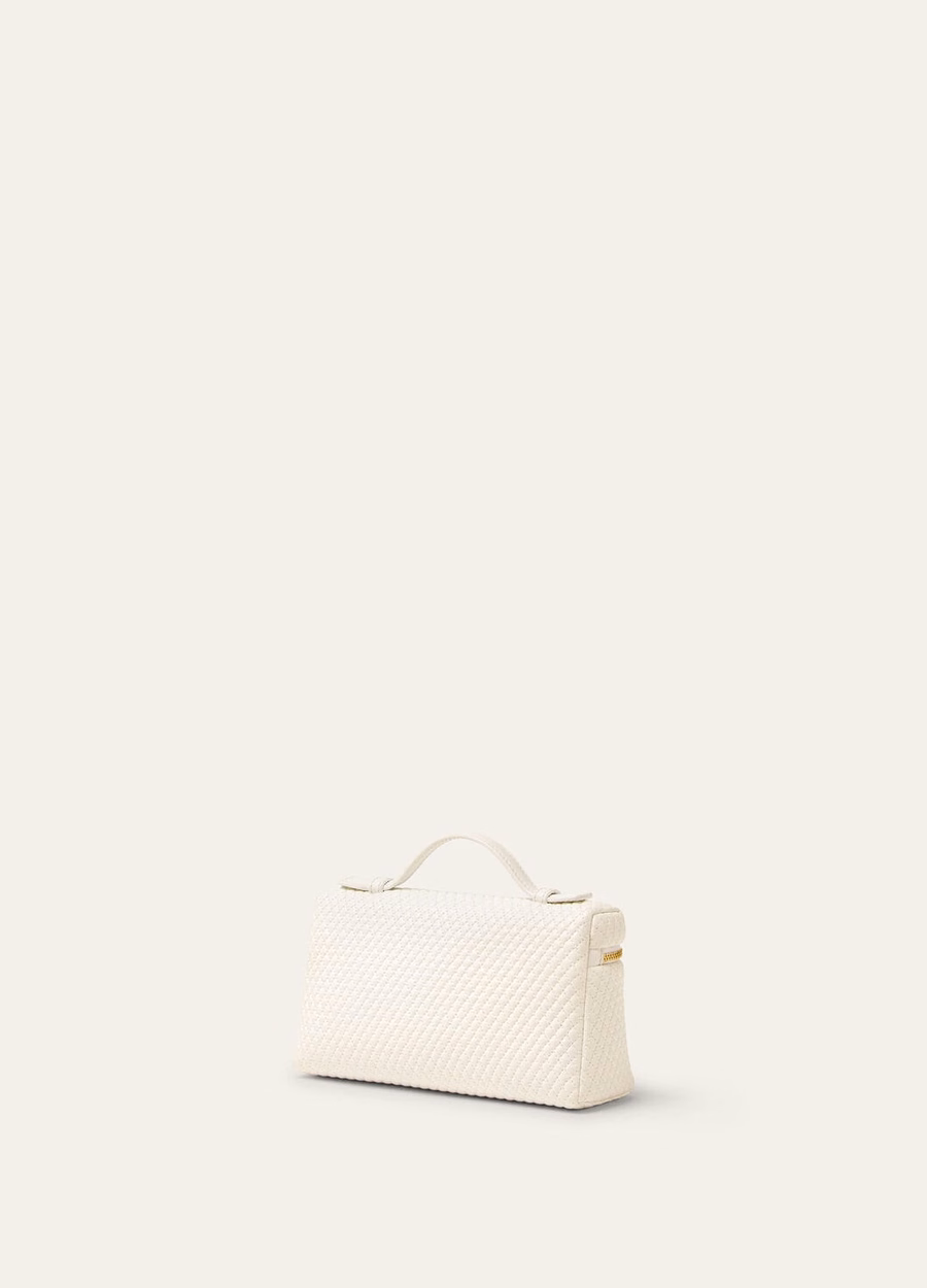 Extra pocket L19 Lambskin Whisper White/Sun Gold