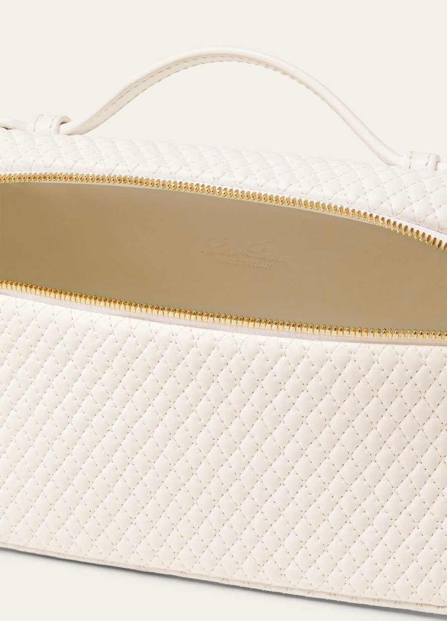 Extra pocket L19 Lambskin Whisper White/Sun Gold