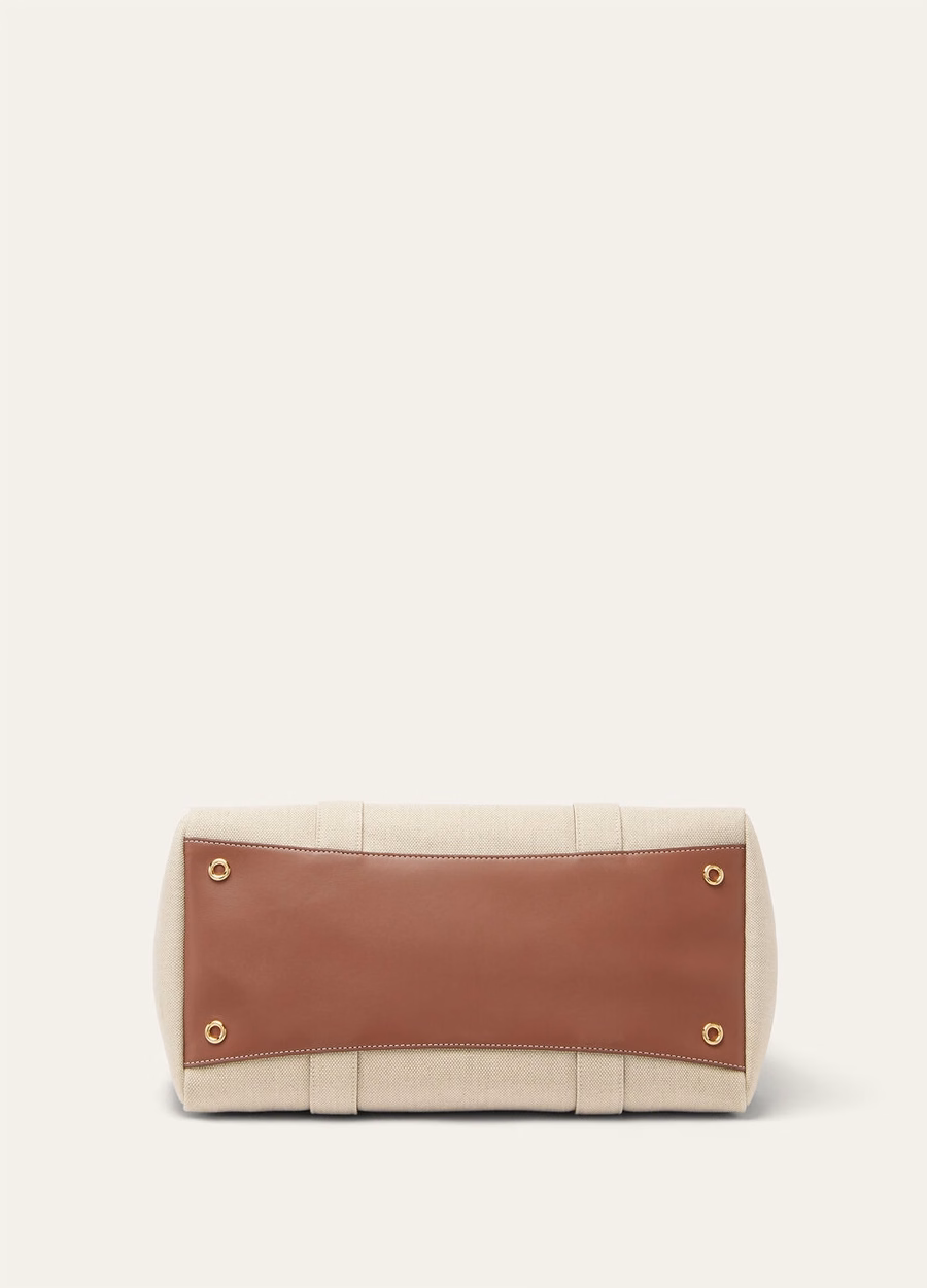 Loom Bag L37 Cotton Linen Natural/Caramel Sugar/Sun Gold
