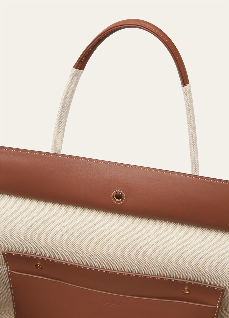 Loom Bag L37 Cotton Linen Natural/Caramel Sugar/Sun Gold