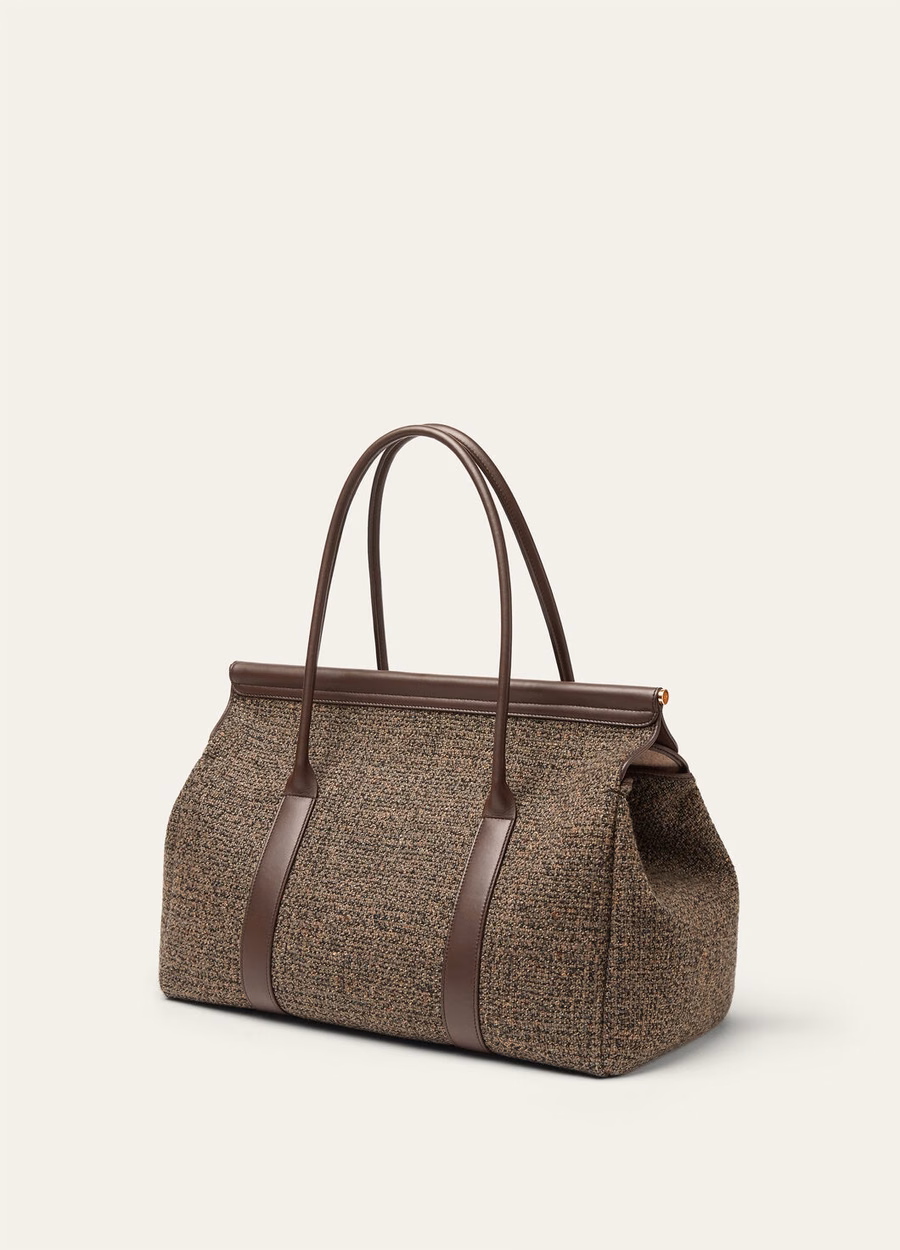 Loom Bag L37 Silk Wool Cashmere Warm Brown/Dark Chocolate/Liquorice/Sun Gold